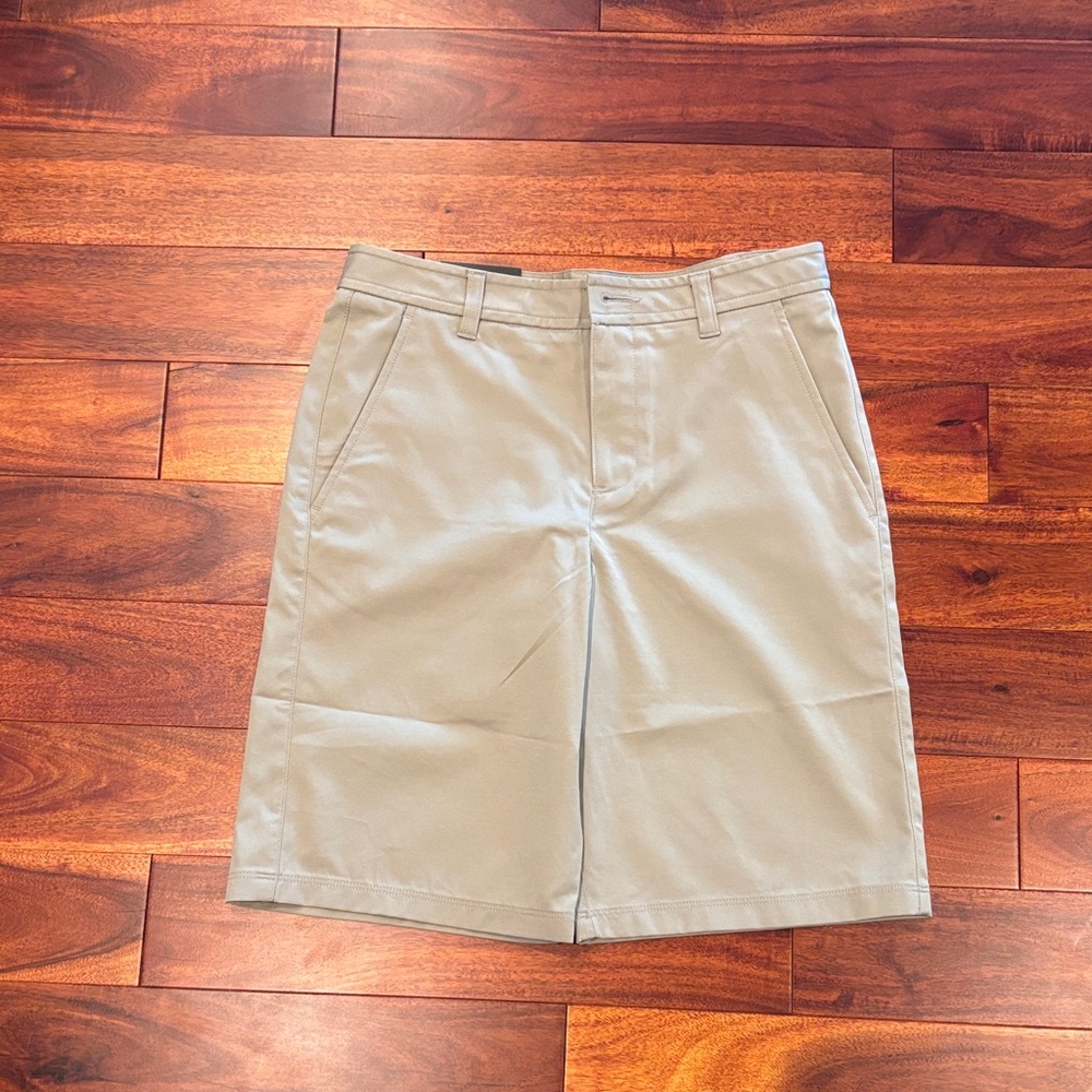 Under Armour Boys Khaki Flat Front Golf Shorts